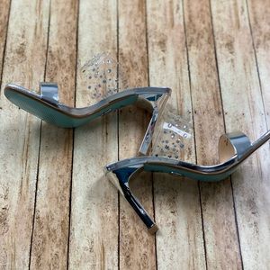 Silver Betsey Johnson Silver Jeweled Heels